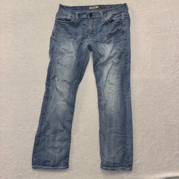 BKE Jeans Mens 34x30 Carter Light Blue Straight Leg Denim Pants - Picture 6 of 9